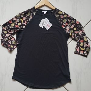 Lularoe 💜 NWT Randy‎ Henley Top Coffee Flamingo